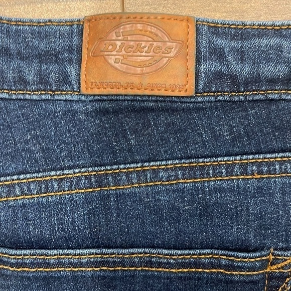 Dickies 16 RG skinny med blue denim jeans with zip and button close - Picture 5 of 11